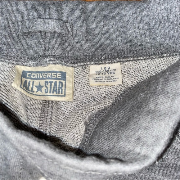 2/$20 Converse All Star Girls’ Grey 3/4 Sweatpants Size L - Picture 4 of 4